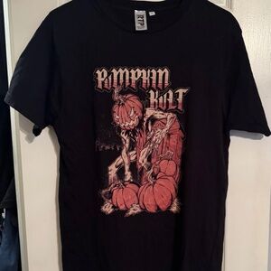 NWOT Love Pain And Stitches Pumpkin Kult Black Unisex T Shirt Size Medium